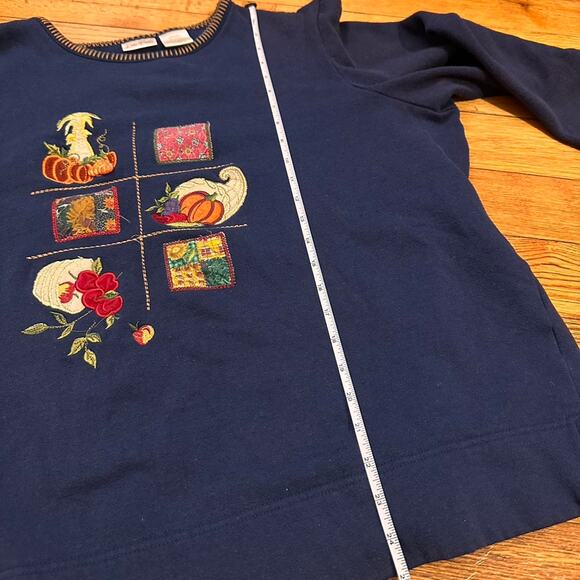 VTG Bobbie brooks navy blue Fall sweater - Picture 5 of 7